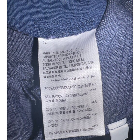 Charter Club Cambridge Slim Pants Size 14 Navy Blue - Picture 4 of 10